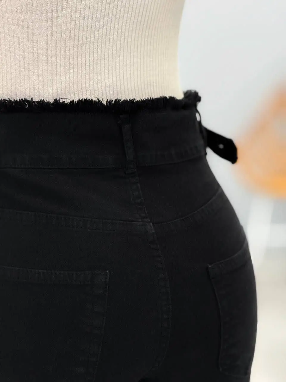 3472-شلوار بوت کات کمربندی